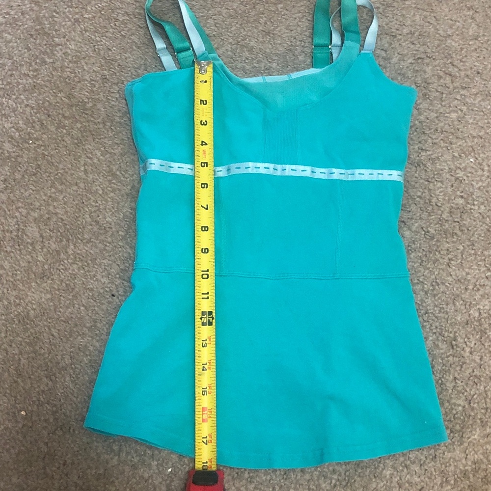 Lululemon Turquoise Spaghetti Strap Tank Top Size M Beautiful - Picture 6 of 7